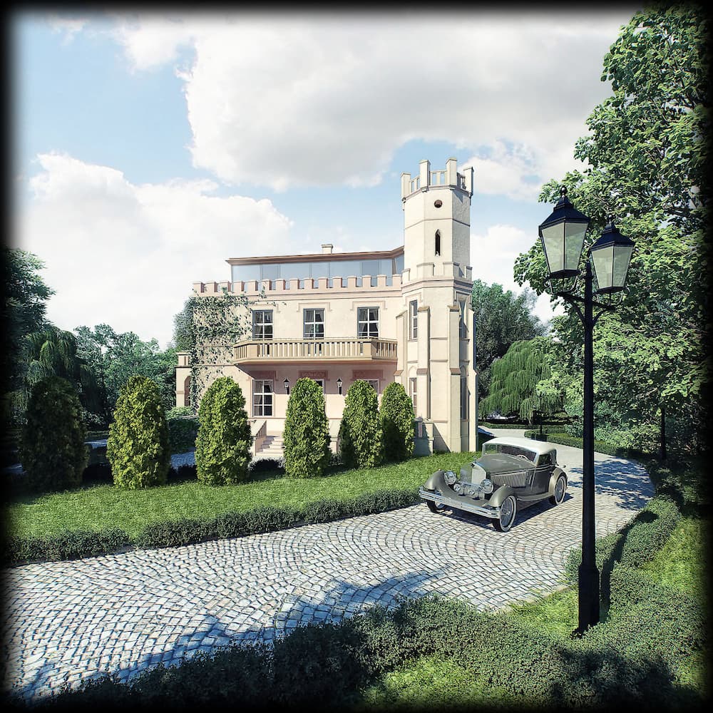 Detal architektoniczny Pałacu w Cianowicach, Cianowice